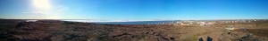 Panoramic shot of Coronation Bay and Kugluktuk from the hill west of town. (Photo credit: John Kelly)