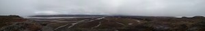 The view from the top of the bluffs overlooking the Coppermine River. (Photo credit: John Kelly)