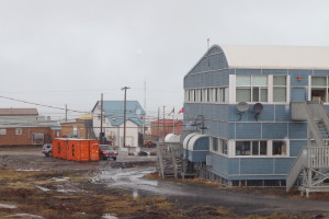 Rain moves in on Kugluktuk for the second day in a row. Storms like this are extremely atypical and unseasonal. (Photo credit: John Kelly)