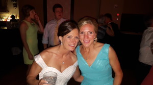 Katie and Carolyn at the wedding reception.