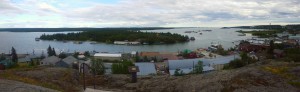 One view from the top of the lookout point in the older part of Yellowknife.